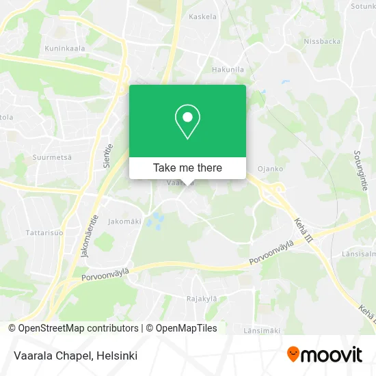 Vaarala Chapel map
