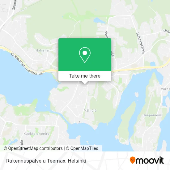Rakennuspalvelu Teemax map