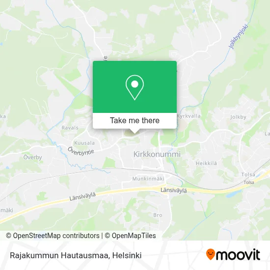 Rajakummun Hautausmaa map
