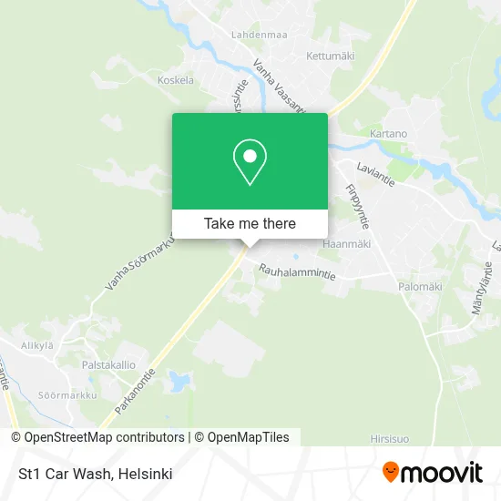 St1 Car Wash map
