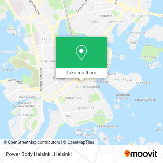 Power Body Helsinki map