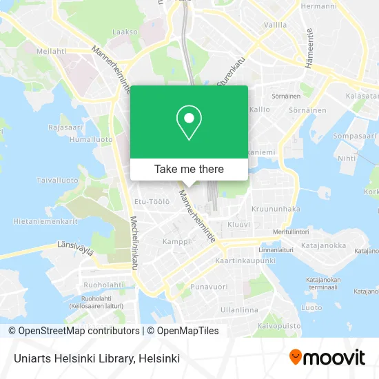 Uniarts Helsinki Library map