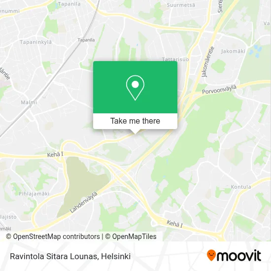 Ravintola Sitara Lounas map