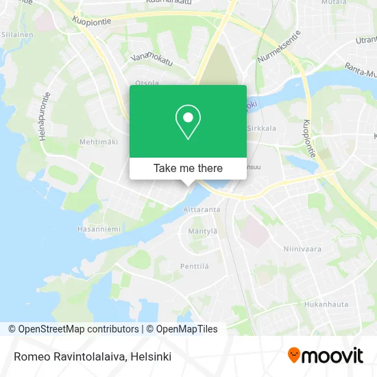 Romeo Ravintolalaiva map