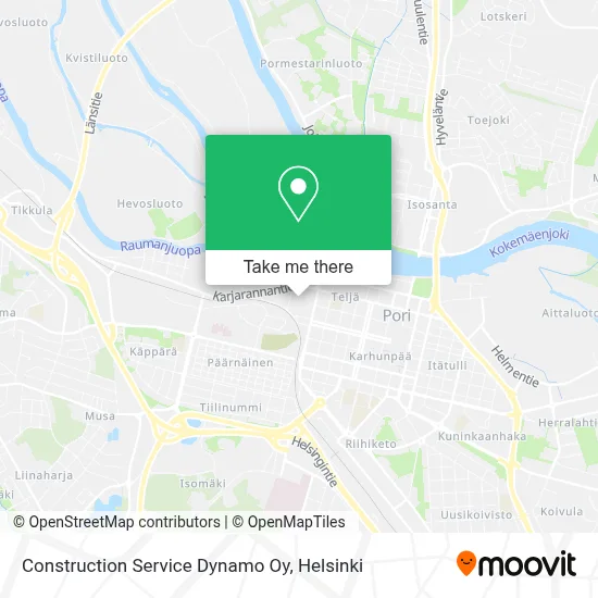 Construction Service Dynamo Oy map