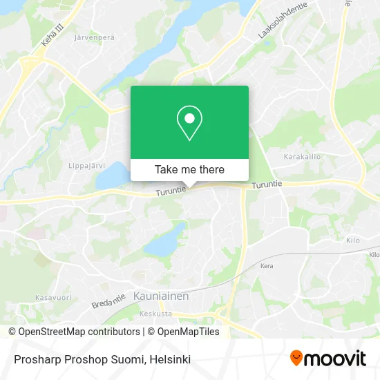 Prosharp Proshop Suomi map