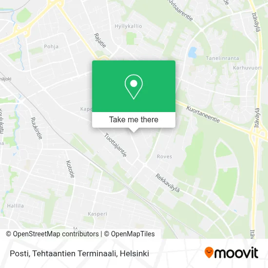 Posti, Tehtaantien Terminaali map