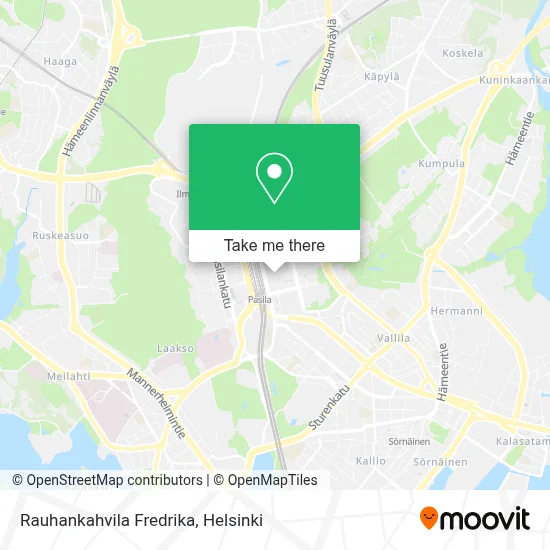 Rauhankahvila Fredrika map