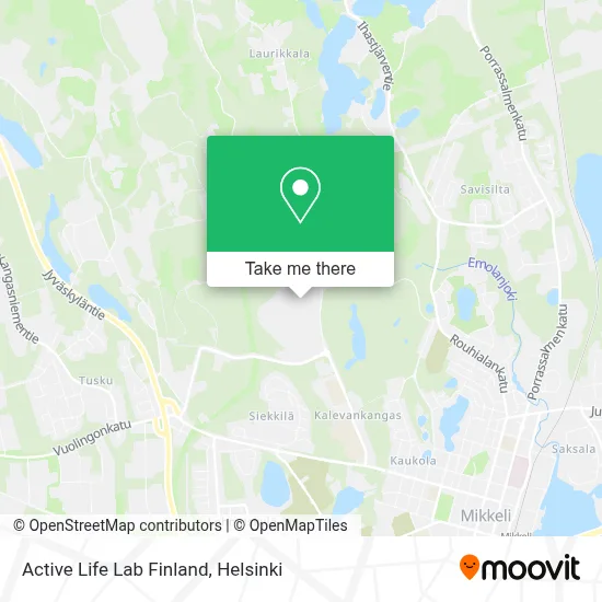 Active Life Lab Finland map