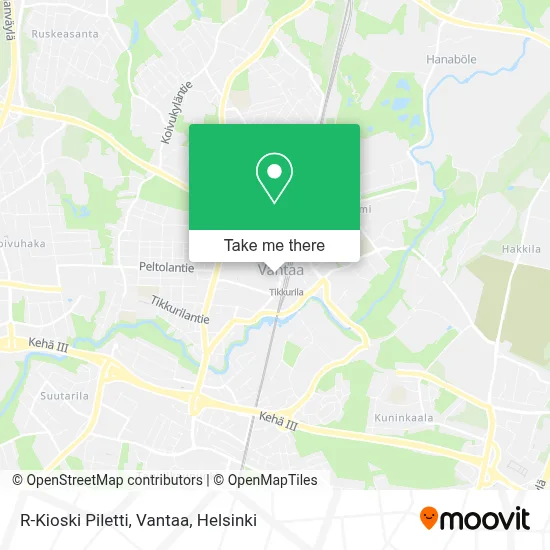 R-Kioski Piletti, Vantaa map