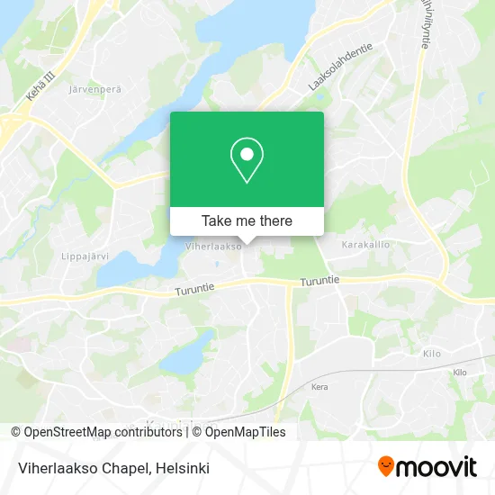 Viherlaakso Chapel map