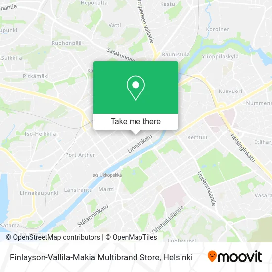 Finlayson-Vallila-Makia Multibrand Store map