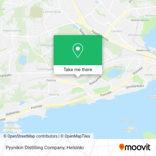 Pyynikin Distilling Company map