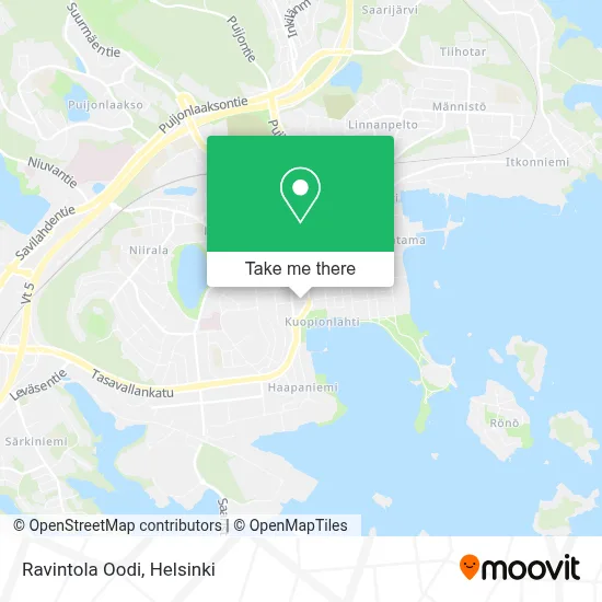 Ravintola Oodi map