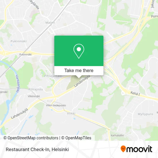 Restaurant Check-In map