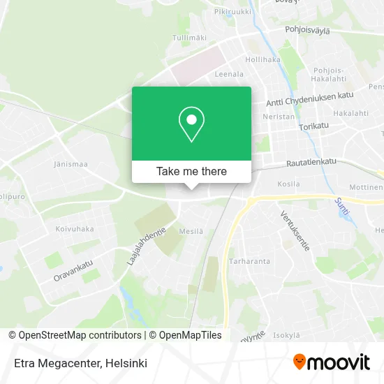 Etra Megacenter map