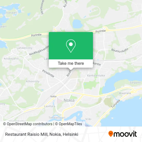 Restaurant Raisio Mill, Nokia map