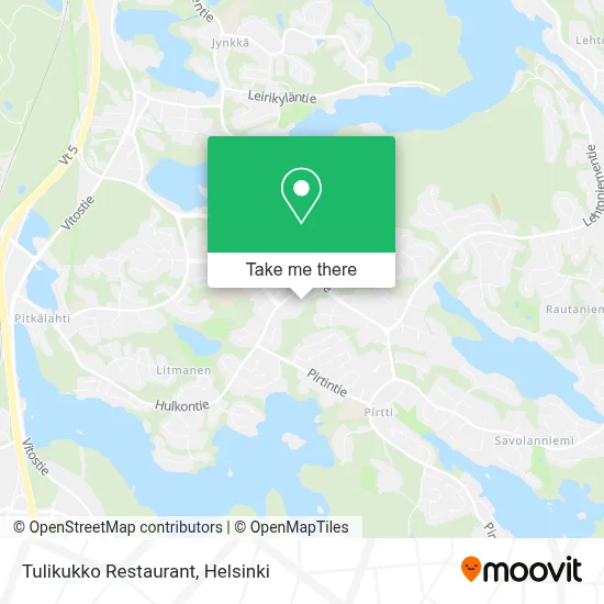 Tulikukko Restaurant map