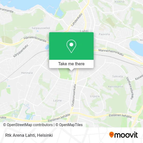 Rtk Arena Lahti map