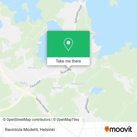 Ravintola Modetti map