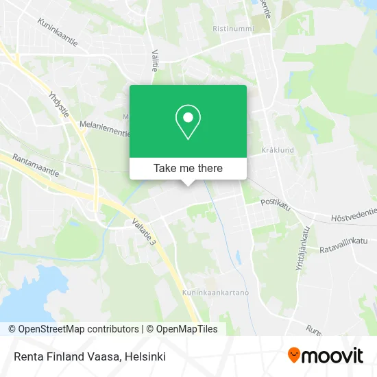 Renta Finland Vaasa map