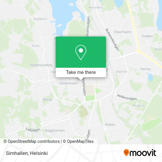 Simhallen map