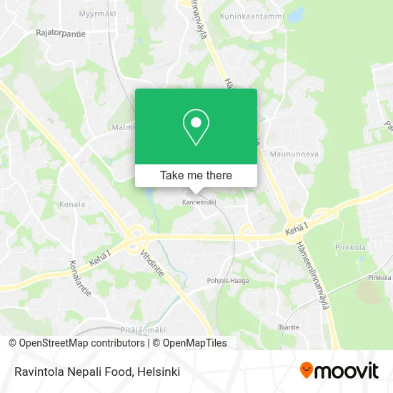 Ravintola Nepali Food map