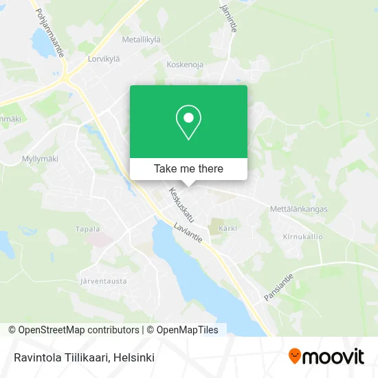 Ravintola Tiilikaari map