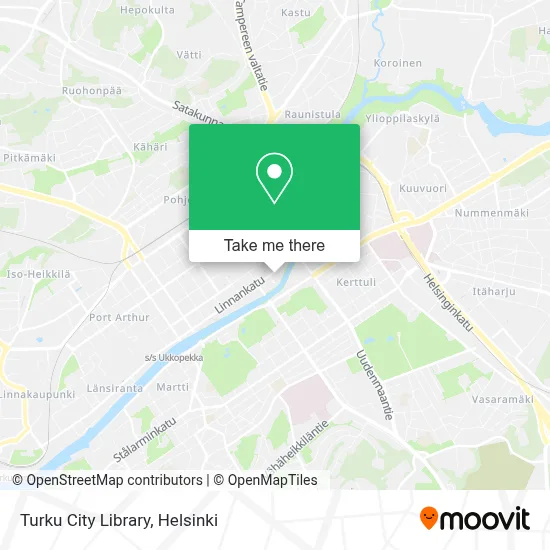Turku City Library map