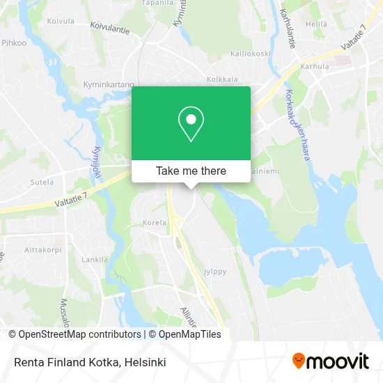 Renta Finland Kotka map