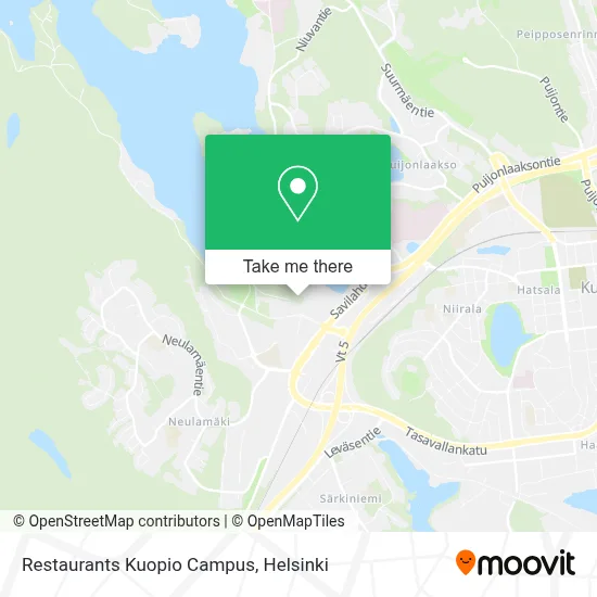 Restaurants Kuopio Campus map