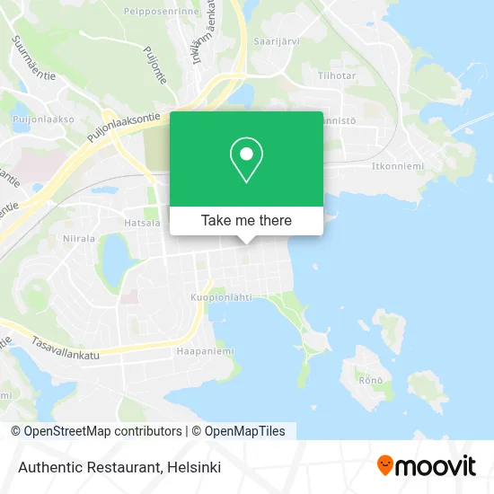Authentic Restaurant map