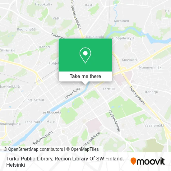 Turku Public Library, Region Library Of SW Finland map