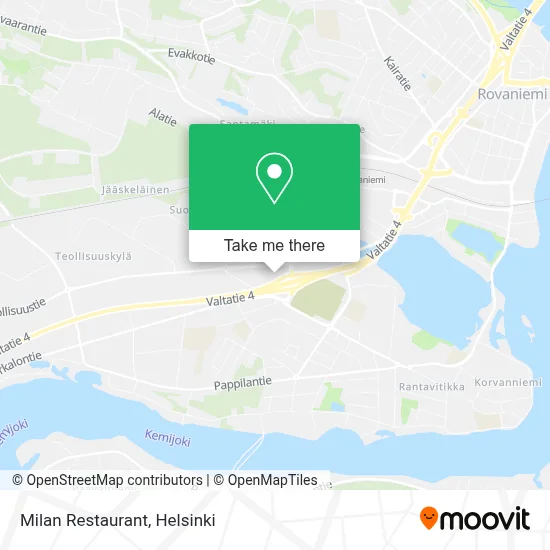 Milan Restaurant map