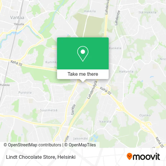 Lindt Chocolate Store map