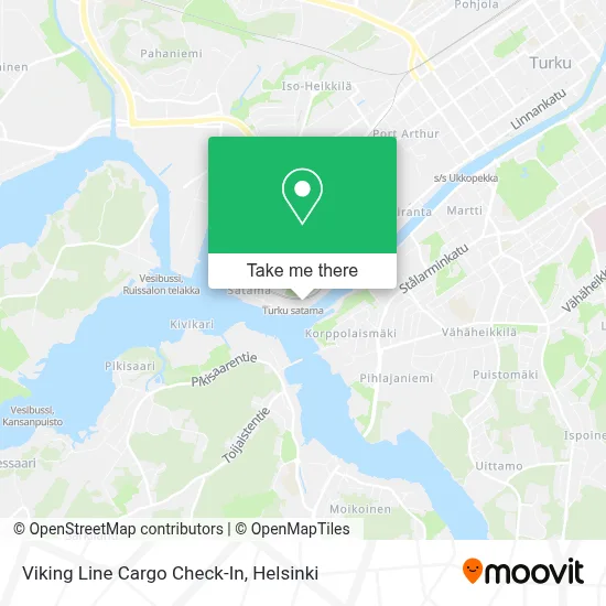 Viking Line Cargo Check-In map