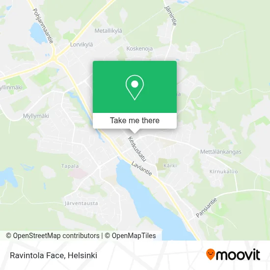 Ravintola Face map