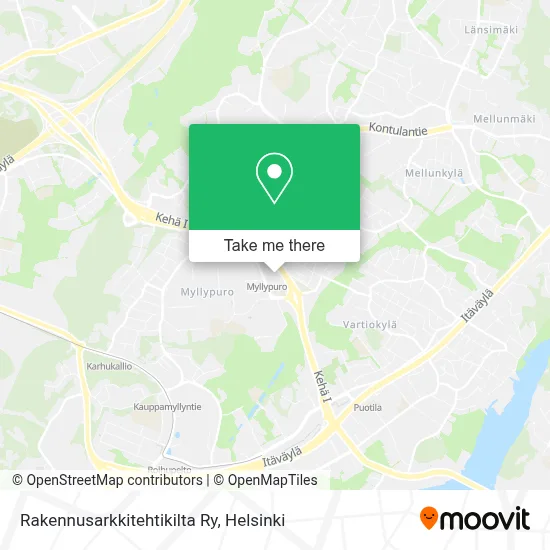 Rakennusarkkitehtikilta Ry map