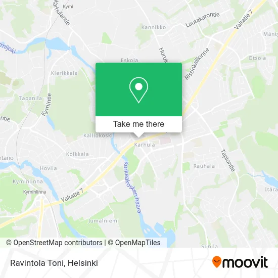Ravintola Toni map