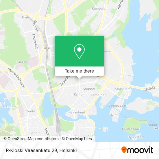 R-Kioski Vaasankatu 29 map