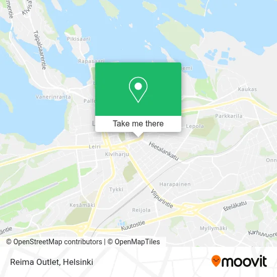 Reima Outlet map