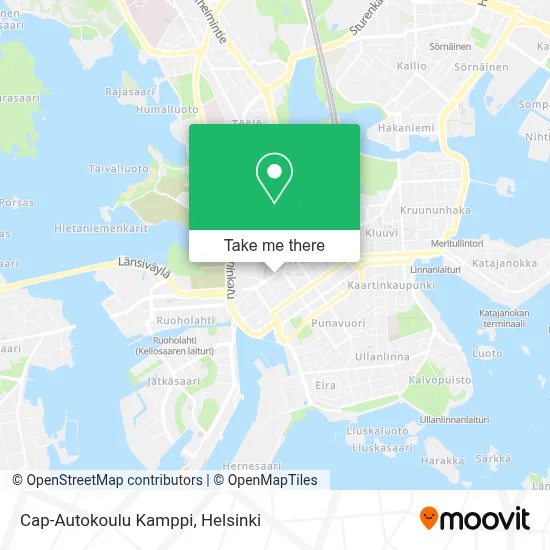 Cap-Autokoulu Kamppi map