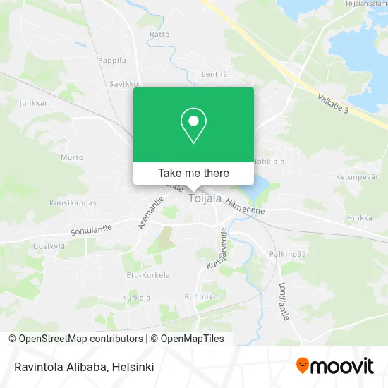 Ravintola Alibaba map