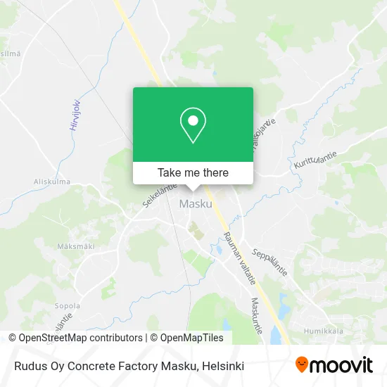 Rudus Oy Concrete Factory Masku map