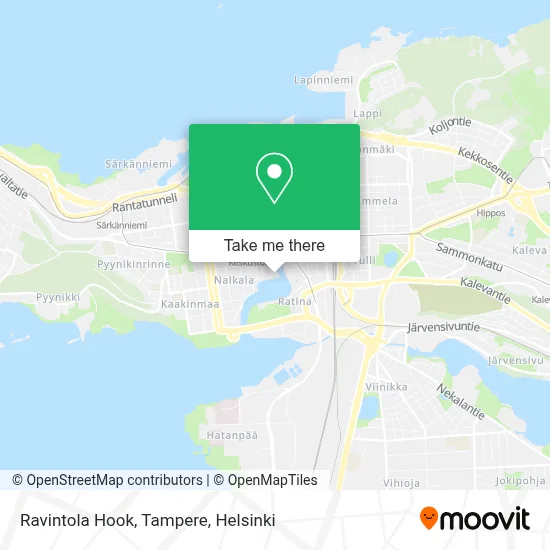 Ravintola Hook, Tampere map