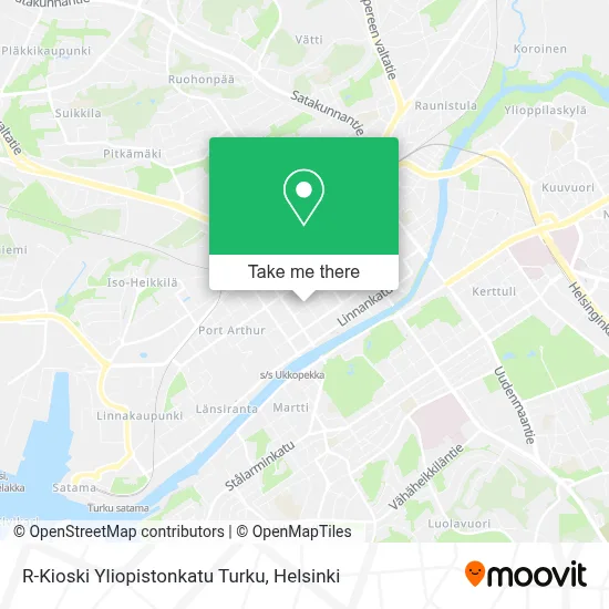 R-Kioski Yliopistonkatu Turku map
