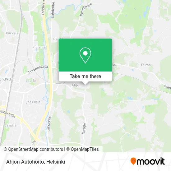 Ahjon Autohoito map