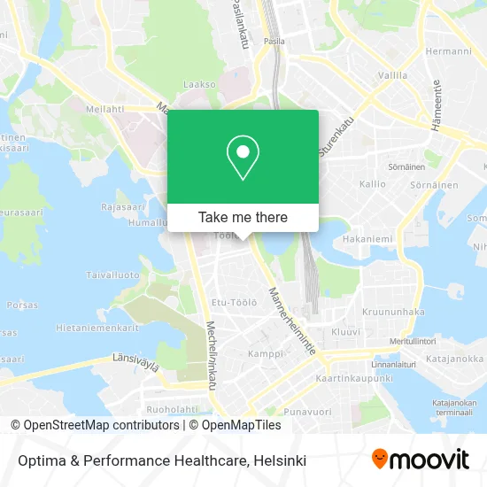 Optima & Performance Healthcare map