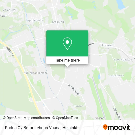 Rudus Oy Betonitehdas Vaasa map