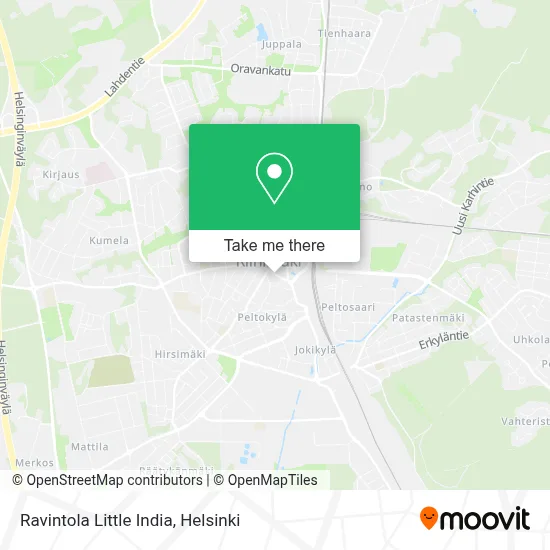 Ravintola Little India map